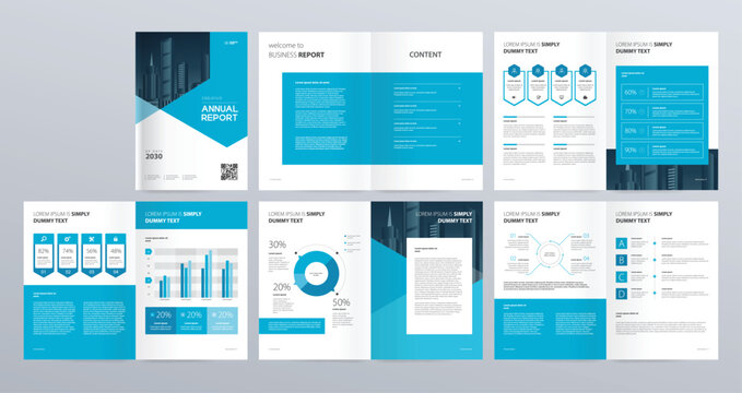 layout template for company profile ,annual report , brochures, flyers, leaflet, magazine, book with cover page design	