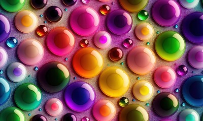seamless, tileable background of colorful gemstones