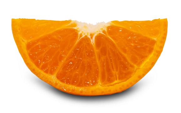 orange slice isolated on white background