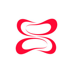 Circle Two Symbol. Abstract icon. Editable Shape Logo Template