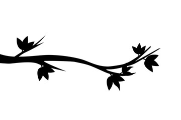 Tree Branch Vector Art, tree branch vector, clip art tree branch silhouette. © Nature Clicks