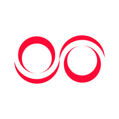 Hurricane Symbol. Abstract Icon. Two Circle Logo. Editable Shape Logo Template