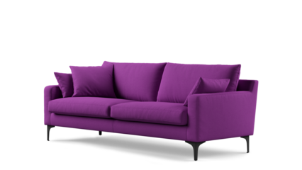 Modern sofa on isolated white background. Furniture for the modern interior, minimalist design.