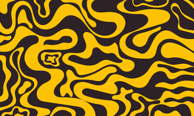 Trendy vector background in retro 70s,60s style. Abstract horizontal background with waves.