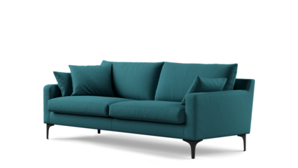 Modern sofa on isolated white background. Furniture for the modern interior, minimalist design.
