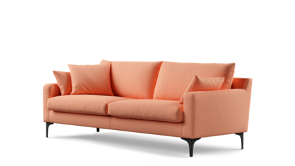 Modern sofa on isolated white background. Furniture for the modern interior, minimalist design.