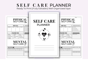 Self Care Kdp Planner interior 