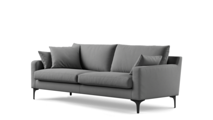 Modern sofa on isolated white background. Furniture for the modern interior, minimalist design.