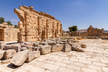 ruins of the ancient city of historic city in Jerash, Jordan