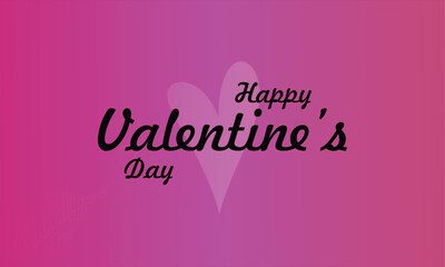 romantic lettering happy valentine's day for banners, wallpapers, media content, etc.