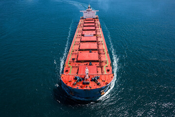 Aerial view oil tanker from above image