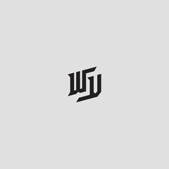 WV simple initial esport concept logo design ideas for inspirations © rudi