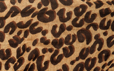 Leopard print seamless image. Animal print fashion Fabric. Animal fur clothes pattern