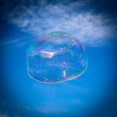 Big bubble floating in the air