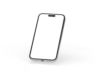 3d render illustration hand holding the white smartphone