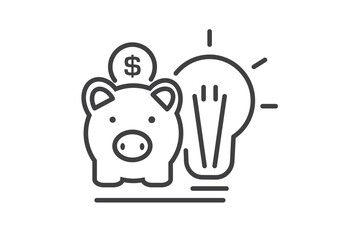 save energy - editable vector icon