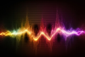 Sound wave. Equalizer pattern. Abstract digital waveform. generative ai
