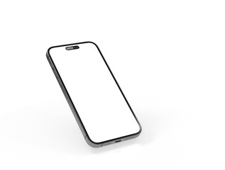 3d render illustration hand holding the white smartphone