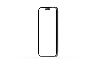 3d smartphone with blank screen isolated