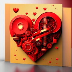 Valentine's day greeting card 