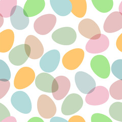 Fototapeta na wymiar Abstract pattern with the silhouette of an Easter egg. Spring illustration for Easter holiday. Vector image in flat style.