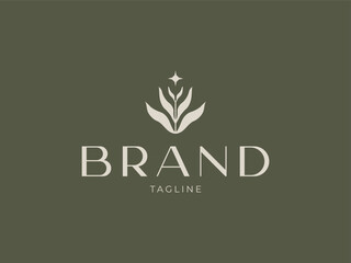 Luxury Beauty Flower Logo Vector Design. Abstract emblem, designs concept, logos