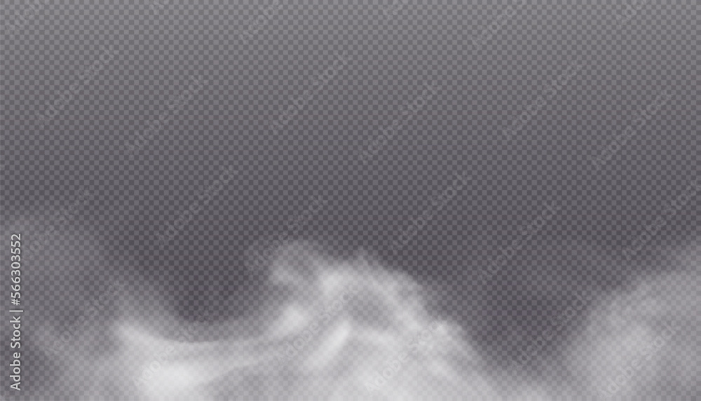 Poster translucent smoke isolated on a transparent background. steam effect special effect. vector texture 