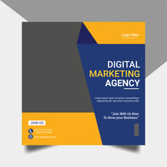 Creative Digital Marketing  business social media post template.