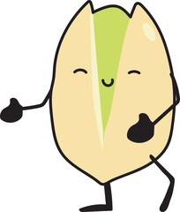 Pistachio cartoon Vector