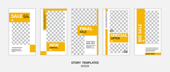 Set of stories and post frame templates. Use for, website, mobile app, poster and flyer. Vector design. no9