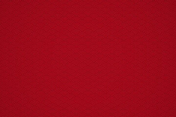 Chinese Wave Pattern Seigaiha Red And Gold Background