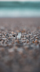 glass in the beach