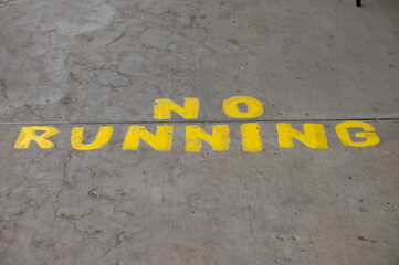 no running sign