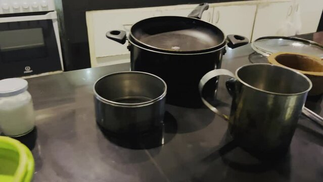 dishes and kitchen stuff.
