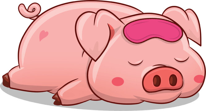 pink pig cartoon