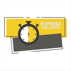 Obraz premium Express delivery vector illustration logo