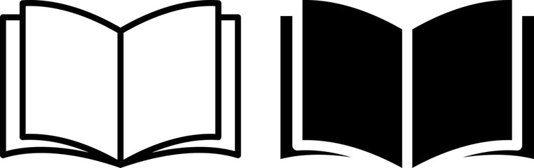 Book icon set. Flat and line art design. Symbol for website design, logo, app, UI. PNG image