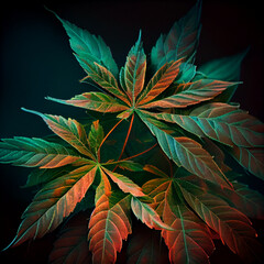 marijuana leaves,Generative AI