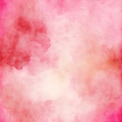 Abstract watercolor pink and red illustration. Generative AI.