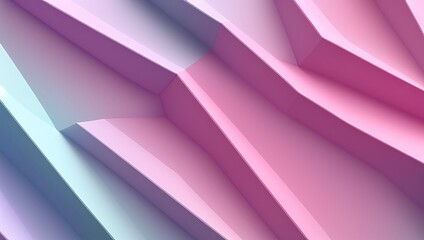 Fototapeta premium Arte abstracto en bajo polígono con colores pastel, IA Generativa