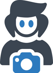 Woman photographer icon