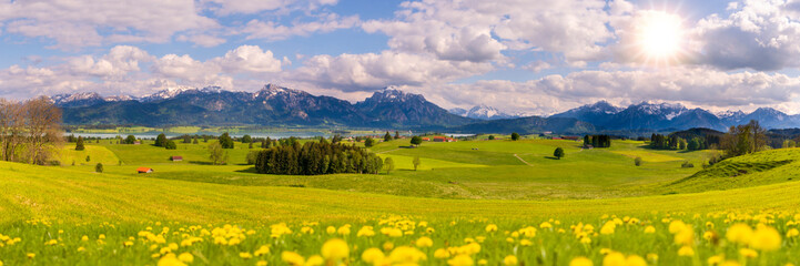 Fototapeta na wymiar panoramic landscape with mountain range
