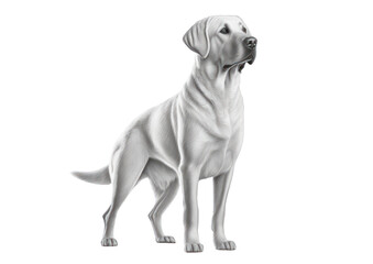 Fototapeta premium Labrador retriever dog isolated on white. generative ai , PNG