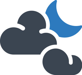 Cloudy moon icon