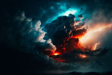 Images of clouds and dark skies, beautiful background