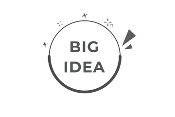 big idea Button. web template, Speech Bubble, Banner Label big idea.  sign icon Vector illustration
