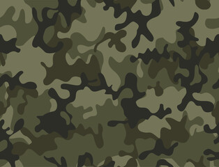 Army camouflage pattern, vector background, military uniform, seamless print. Ornament