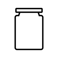 Simple jar icon. Container. Vector.