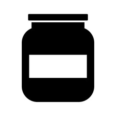 Big jar silhouette icon. Vector.