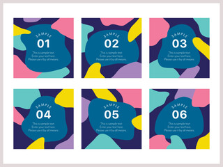 カラフルシェイプのスクエアフレーム